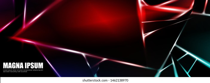 Background of a luminous triangle shape vector design banner. suitable for your design background