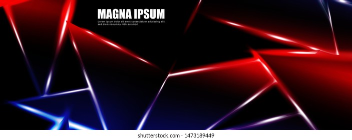 Background of a luminous triangle shape vector design banner. suitable for your design background