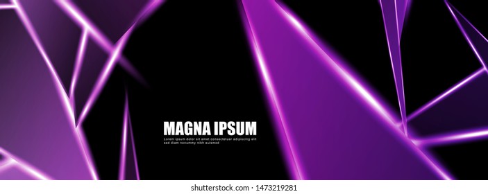 Background of a luminous triangle shape vector design banner. suitable for your design background
