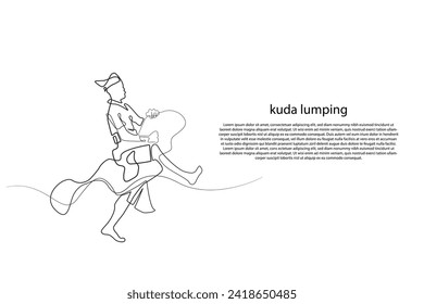 background of the lumping horse. background of Indonesian culture. traditional dance art of the lumping horse