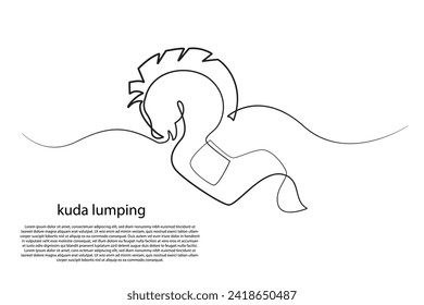 background of the lumping horse. background of Indonesian culture. traditional dance art of the lumping horse