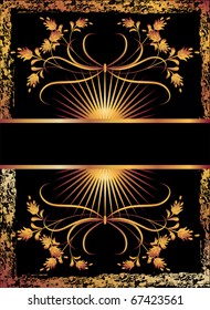 Background with luxurious golden ornament.