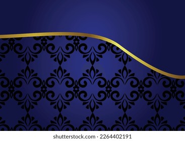 background luxury blue royal design vector 