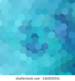 Background made of blue hexagons. Square composition with geometric shapes. Eps 10