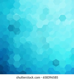 Background made of blue hexagons. Square composition with geometric shapes. Eps 10