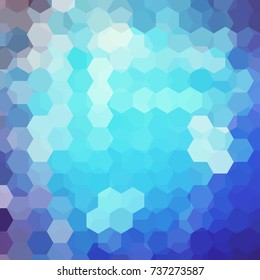 Background made of blue hexagons. Square composition with geometric shapes. Eps 10