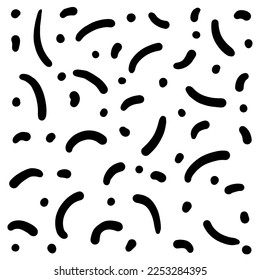 Background made of Brush strokes. seamless abstract design. Brush set and Ink splash. dot painted object.