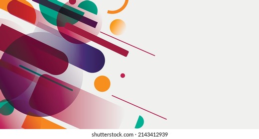 Background made from circles lines and rectangles. Creative geometric wallpaper