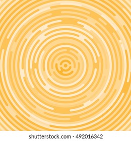 Background made of circles. Victory modern hipster backdrop made of shiny round elements, lines, flat glow. Glowing orange autumn halloween template
