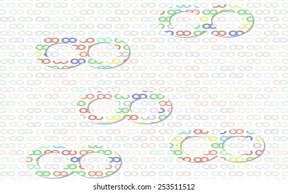 Background made of color of horizontal eights.