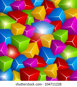 Background made of Colorful Cubes