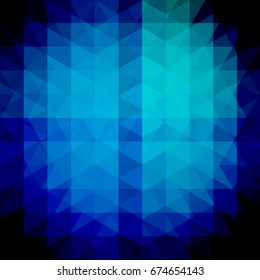 Background made of dark blue triangles. Square composition with geometric shapes. Eps 10