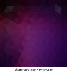 Background made of dark purple triangles.  Square composition with geometric shapes. Eps 10