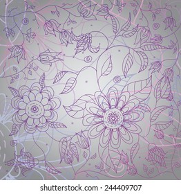 background made with fairy floral elements 