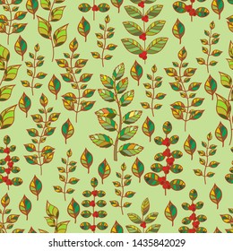 Background made up of flowers and plants.