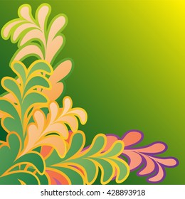 Background made up of flowers and plants. Herbs and flowers. Botany. 