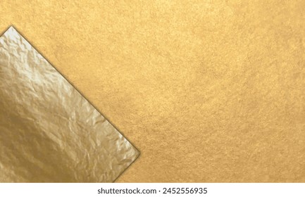 Background made with gold leaf on a gold texture background and with empty space to personalize the image with your own text.
