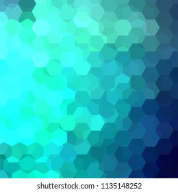 Background made of green, blue hexagons. Square composition with geometric shapes. Eps 10