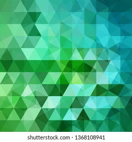 Background made of green blue triangles. Square composition with geometric shapes. Eps 10