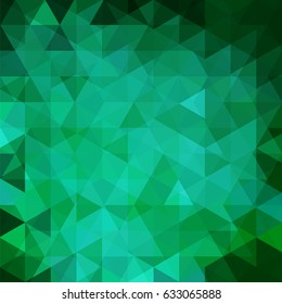 Background made of green, blue triangles. Square composition with geometric shapes. Eps 10