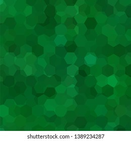 Background made of green hexagons. Square composition with geometric shapes. Eps 10