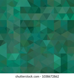 Background made of green triangles. Square composition with geometric shapes. Eps 10