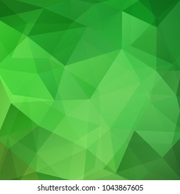 Background made of green triangles. Square composition with geometric shapes. Eps 10