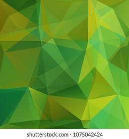 Background made of green triangles. Square composition with geometric shapes. Eps 10