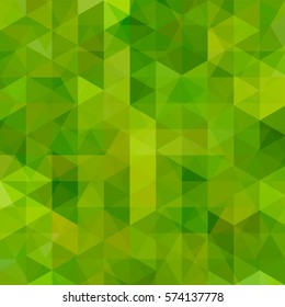 Background made of green triangles.  Square composition with geometric shapes. Eps 10