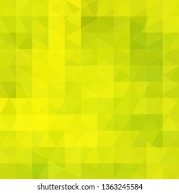 Background made of green, yellow triangles. Square composition with geometric shapes. Eps 10