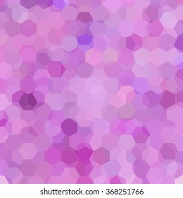 Background made of hexagons. Square composition with geometric shapes.  Eps 10. Pink, purple, violet colors. 