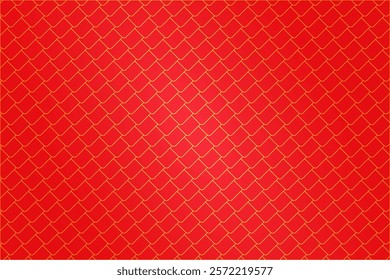 Background made to look like snake scales, Chinese New Year concept, red snake scales with gold edges. For decorating New Year celebrations and Chinese beliefs about good fortune.