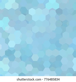 Background made of pastel blue hexagons. Square composition with geometric shapes. Eps 10