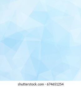 Background made of pastel blue triangles. Square composition with geometric shapes. Eps 10