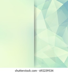 Background made of pastel blue, white triangles. Square composition with geometric shapes and blur element. Eps 10
