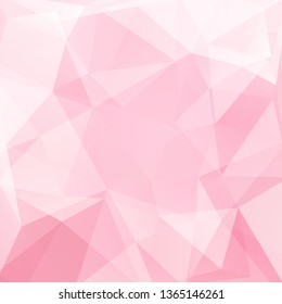 Background made of pastel pink triangles. Square composition with geometric shapes. Eps 10