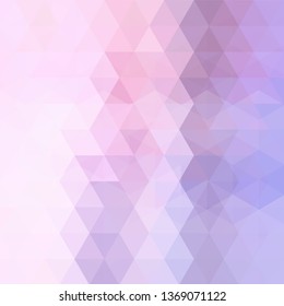 Background made of pastel pink triangles. Square composition with geometric shapes. Eps 10
