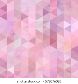 Background made of pastel pink triangles.  Square composition with geometric shapes. Eps 10