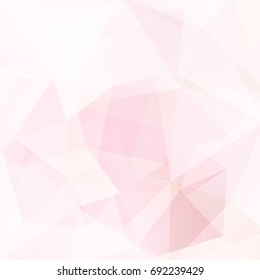 Background made of pastel pink, white triangles. Square composition with geometric shapes. Eps 10