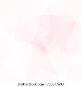 Background made of pastel pink, white triangles. Square composition with geometric shapes. Eps 10