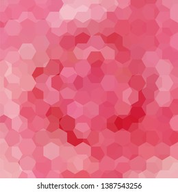 Background made of pink hexagons. Square composition with geometric shapes. Eps 10