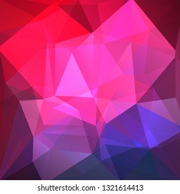 Background made of pink, purple triangles. Square composition with geometric shapes. Eps 10