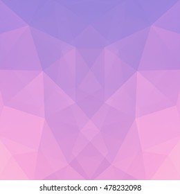 Background made of pink, purple  triangles.  Square composition with geometric shapes. Eps 10
