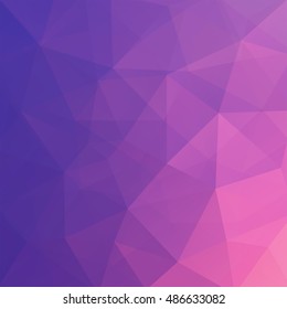 Background made of pink, purple triangles. Square composition with geometric shapes. Eps 10