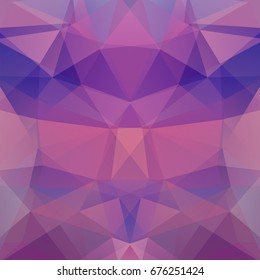 Background made of pink, purple triangles. Square composition with geometric shapes. Eps 10