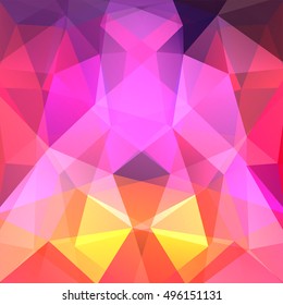 Background made of pink triangles. Square composition with geometric shapes. Eps 10