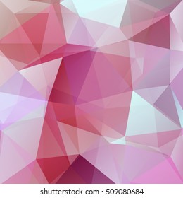 Background made of pink, white  triangles. Square composition with geometric shapes. Eps 10