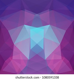 Background made of purple, blue triangles. Square composition with geometric shapes. Eps 10
