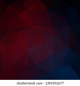 Background made of red, blue triangles. Square composition with geometric shapes. Eps 10