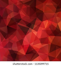 Background made of red, brown, orange triangles. Square composition with geometric shapes. Eps 10